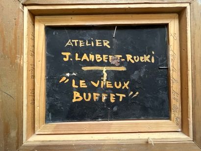 null Atelier de LAMBERT RUCKI Jean (1888-1967)
"Le vieux buffet"
Gouache sur carton...