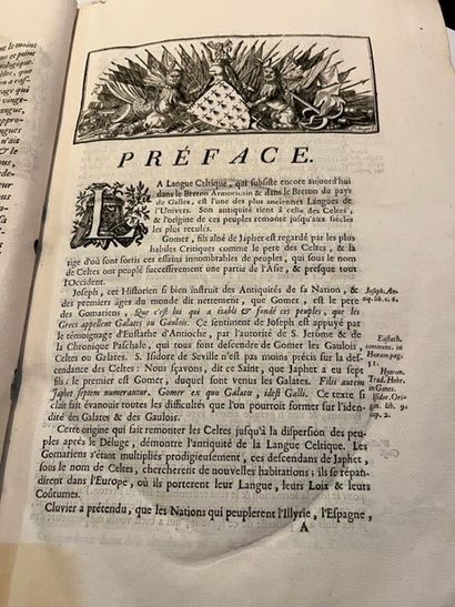 null LE PELLETIER (Louis). Dictionnaire de la langue bretonne, où l'on voit son
antiquité,...