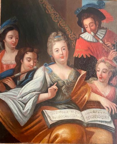 null Follower of Jean RAOUX (1677-1734)
The concert
Oil on canvas
92 x 91 cm