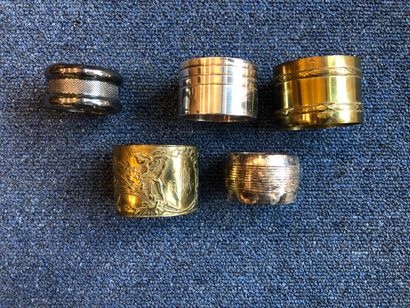 null Metal and silver-plated lot including: two timbales, one of which is Boulenger,...