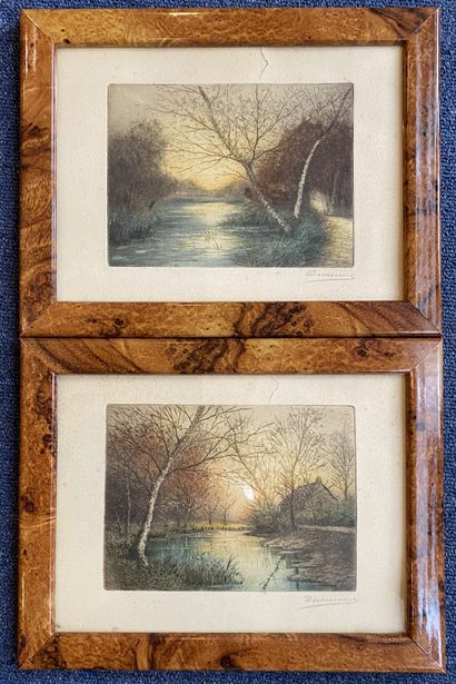 null Lot of six frames.
Riverbanks and harbors.