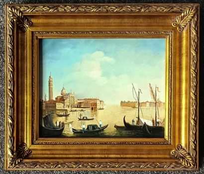 null Modern school. 
Venice. 
Oil on panel.
Sight: 20 x 25 cm.