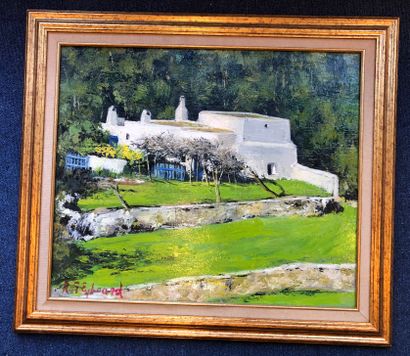 null R.G. EYBRARD (Born 1929)
Villa 
Oil on canvas signed lower left.
46 x 55 cm...