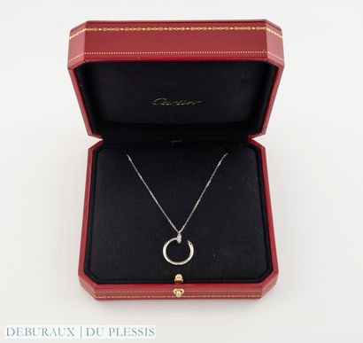 null CARTIER
JUSTE UN CLOU necklace in 750°/°° white gold set with diamonds, forçat...