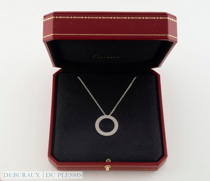 null CARTIER
LOVE necklace in 750°/°° white gold set with three diamonds, forçat...