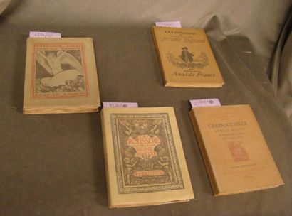 Anatole FRANCE LOT de 4 Volumes: "LA REVOLTE DES ANGES. Paris, Mornay,1921. In-8...
