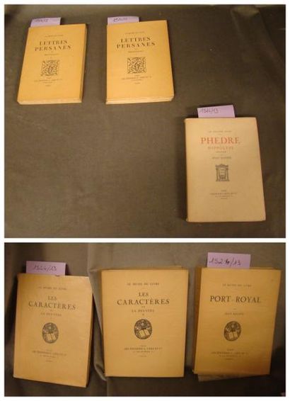 null LOT de 4 Volumes: Jean RACINE - ABREGE DE L'HISTOIRE DE PORT ROYAL. Paris, Crès,...