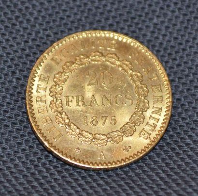 null 20 francs or République Française 1875