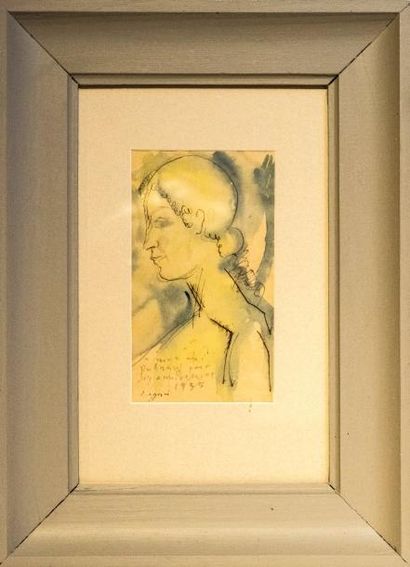 null Celso LAGAR (1891-1966)

Profil de femme

Aquarelle, encre et crayon

Signé,...