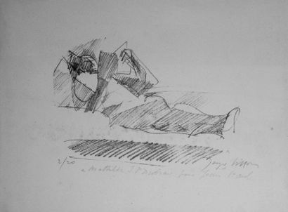 null Jacques VILLON (1875-1963)

Homme allongé lisant 

Lithographie numérotée 2/20...