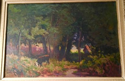 null Louis RANDAVEL (1869-1947)

Chemin et vache

Huile sur toile signée en bas à...