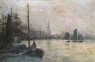 null Lucien FRANK (1857-1920)

Port du Nord

Huile sur toile signée en bas à droite,...