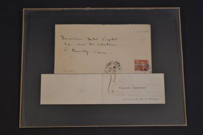 null Claude DEBUSSY.

Carte de visite autographe adressé le 24 décembre 1908 à son...