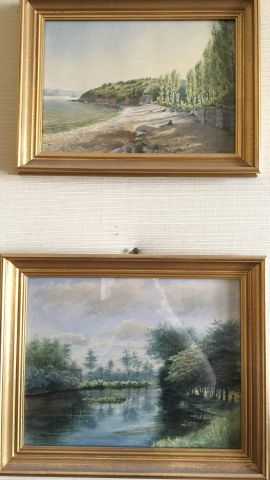 null Ecole du XIXe 
"Reims 1874"
Deux aquarelle formant pendant
21 x 27 cm.