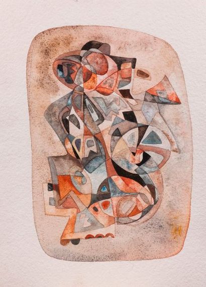 null FLOURY, Ecole Moderne
Composition.
Aquarelle sur papier, signée et datée 74...