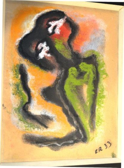 null Ernest ENGEL-PAK (1885-1965)
Composition.
Pastel monogrammé en bas à droite.
26...