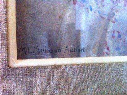null M.L. MOISSON AUBERT
Portrait de jeune femme à la blouse.
Huile sur toile signée...