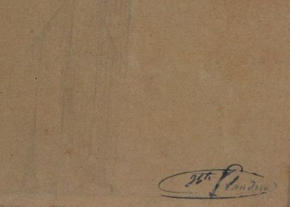 null Hippolyte FLANDRIN (1809-1864)
Femme drapée.
Dessin.
Cachet en bas à droite.
A...