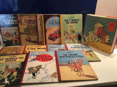 Tintin, 13 albums :
L'Oreille cassée 1947,...
