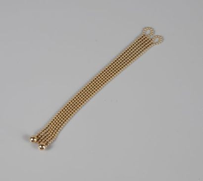 null CARTIER. Bracelet "Draperie de décolleté" composé de six rangs de perles d'or,...