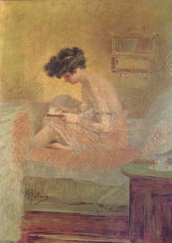 null Albert Paul GUILLAUME (1873-1942)
Jeune femme lisant.
Huile sur toile.
35 x...