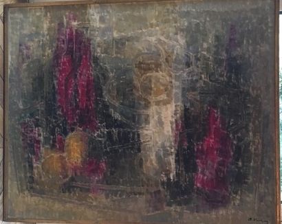 null Alfred VACHON (1907-?)
Composition
Huile sur toile signée en bas à droite.
81...