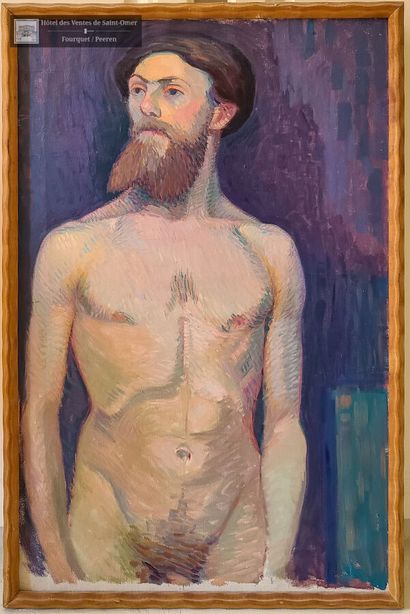  Thème Gentlemen/Dandy 

Carl PALME (1879-1960), « Portrait d'un homme nu portant... Gazette Drouot