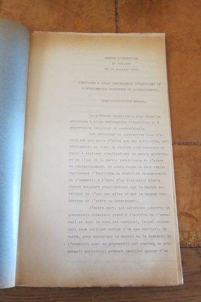 Robert ESNAULT-PELTERIE (1881-1957). 
BREVETS D'INVENTION
- Brevet d'invention n°372.753...