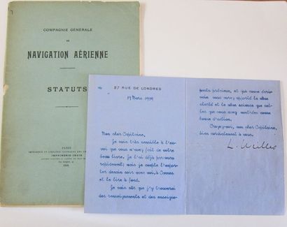 Lazare WEILLER (1858-1928). 
- Statuts de la Compagnie Générale de Navigation
Aérienne,...