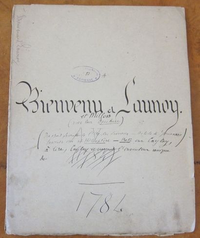 BIENVENU et LAUNOY. Le 26 avril 1784, MM. 
Launoy, naturaliste et Bienvenu, machiniste-physicien,...