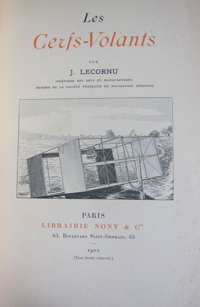 Joseph LECORNU. «Les Cerfs-Volants», 
Librairie Nony & Cie, Paris 1902, in-8, 240...