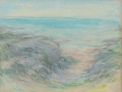 Claude-Émile SCUFFENEKER (1851-1934) Chemin vers la plage
Pastel, cachet à l'encre...
