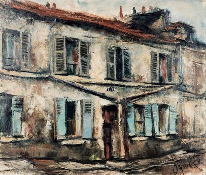 Takanori OGUISS (1901-1986) Maison au tuyau, 1930
Huile sur toile signée et datée...