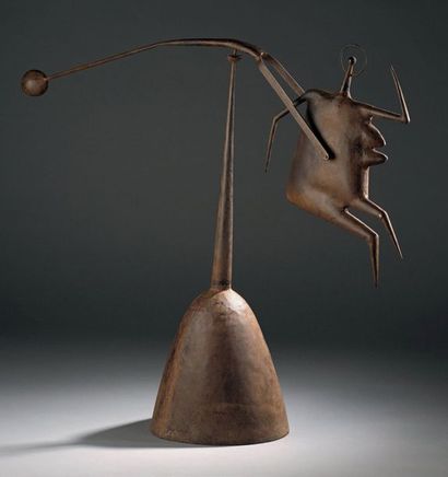 Philippe HIQUILY (1925-2013) La Claudinette, 1984-2007
Sculpture en fer martelé rouille,...