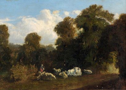 Attribué à Philippe Jacques LOUTHERBOURG (1740-1812) 
Paysage pastoral
Sur sa toile...