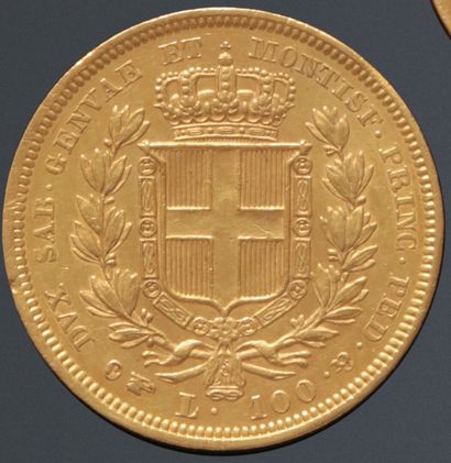 null ITALIE - Royaume de Sardaigne

Pièce de 100 lires en or, Charles-Albert, 1834....