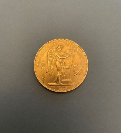 null TROISIEME REPUBLIQUE 

Monnaie de 100 Francs en or, Génie ,1886, A. Paris. 

32,26...