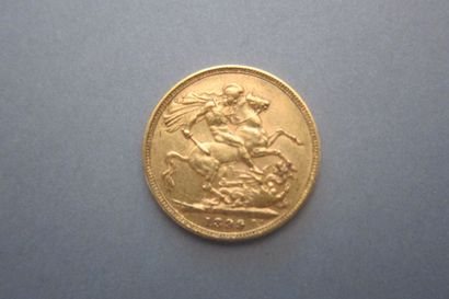 null Souverain britannique en or, 1899.
Poids: 8 g