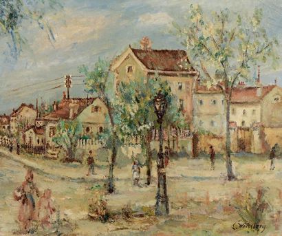 Léon WEISSBERG (Przeworsk 1895-1943 Majdanek) Arbres en fleurs à Arcueil, ca.1929
Huile...