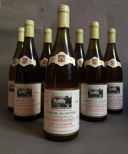 8 bouteilles de Puligny-Montrachet 1er Cru...