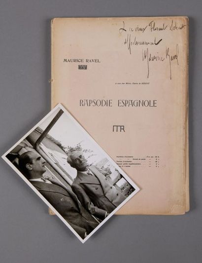 RAVEL Maurice [Ciboure, 1875 - Paris, 1937], compositeur français «Rhapsodie Espagnole»....