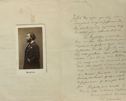 GAMBETTA Léon [Cahors, 1838 - Ville-d'Avray, 1882], avocat et homme politique français...
