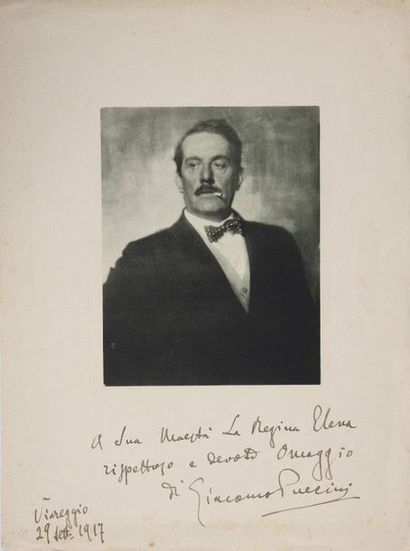 PUCCINI Giacomo [Lucques, 1858 - Bruxelles, 1924], compositeur italien Portrait du...