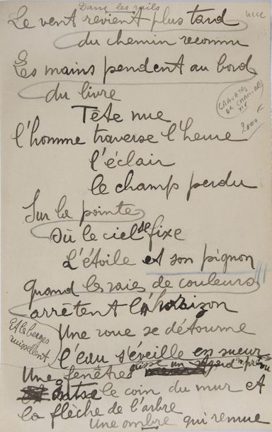 REVERDY Pierre [Narbonne, 1889 - Solesmes, 1960], poète français associé au cubisme...