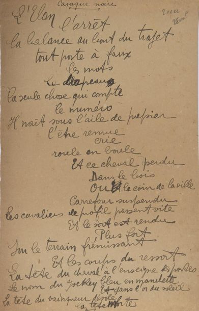 REVERDY Pierre [Narbonne, 1889 - Solesmes, 1960], poète français associé au cubisme...