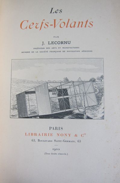 null LECORNU Joseph, «Les Cerfs-Volants», Librairie Nony & Cie, Paris 1902, in-8,...