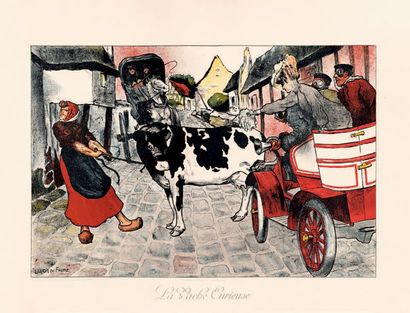 Lucien Faure La Vache Curieuse, 1903.
Imprimeries Cerf
Affiche entoilée.
56 x 75...