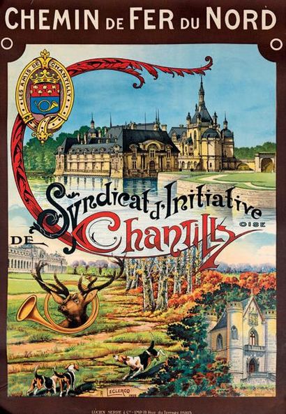 A. LECLERCQ Chantilly, 1928.
Lucien Serre & Cie Paris.
Affiche entoilée.
103 x 72...