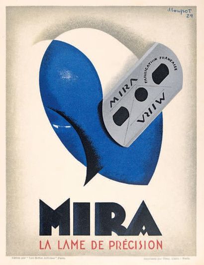 null CASSANDRE, CARLU, LOUPOT, 8 petites affiches, vers 1930.
Certaines entoilées.
28...