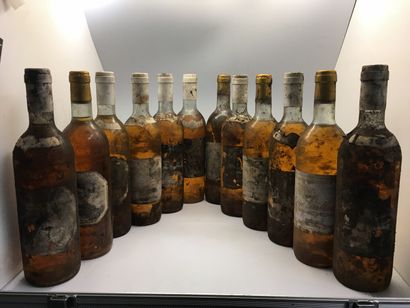 null 12 bouteilles de Château GRILLON Crème de Tête Barsac, dont 11 de 1970, 1 millésime...